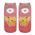 % New Arrival Kawaii Harajuku Pokemon Pikachu Socks 3D Printed Cartoon Women's Low Cut Ankle Socks Novelty Casual Socks Meias D