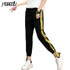 #1642 Summer 2017 Loose pantalon femme Punk Thin Side stripe Ankle-length Two side ribbon Casual Hip hop pants Joggers women