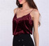Fashion Womens V-neck Vest Sleeveless Lace Velvet Shirt Blouse Casual Tank Tops