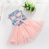 New Princess Baby Girl's Kids Denim Sleeveless Tops Tulle Tutu Mini Dresses