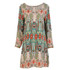 Fashion Summer Vintage Ethnic Dress Sexy Women Boho Floral Printed Casual Beach Dress Loose Sundress