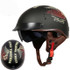 Vintage motorcycle helmet half face helmets biker scooter skull painting helmet