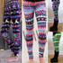 High Quality 2016 Cozy Women Winter Christmas Reindeer Snowflake Striped Knitted Elastic printed Leggings Xmas Fitness Pants