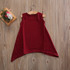 NSummer 2017 New Baby Girls Kid Summer Pure Color Sundress Sleeveless Irregular Short Vest Dress Clothes 2-7Y