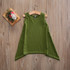 NSummer 2017 New Baby Girls Kid Summer Pure Color Sundress Sleeveless Irregular Short Vest Dress Clothes 2-7Y