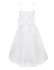 iEFiEL Kids White Flower Girls Dress Floor Length Pageant Wedding Party Formal Occassion Sleeveless Girls Flower Tulle Dresses