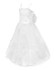 iEFiEL Kids White Flower Girls Dress Floor Length Pageant Wedding Party Formal Occassion Sleeveless Girls Flower Tulle Dresses