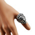 Fashion Trend Of Titanium Steel Jewelry Alternative Lion Head Animal Ring Burst Models