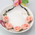 Bohemia Handmade Floral Headband Women Flower Crown Wedding Garland Hair Accessories Girls Flower Hairband Bridal Headdress