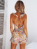 Bohemia Floral Falbala Backless Romper