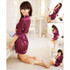 New Sexy Women Satin Lace Robe Sleepwear Lingerie Nightdress G-string Nightwear