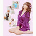 New Sexy Women Satin Lace Robe Sleepwear Lingerie Nightdress G-string Nightwear
