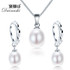 freshwater pearl necklacPromotion jewelry set ! Classic 925 sterling silver jewelry set genuinee/earrings for women wedding set