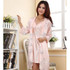 Freeshipping Spring/Summer Sexy Women's Spaghetti Strap Nightgown Sleepwear Female Silk Robe Twinset Lounge Set