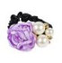 Elastic Hair Bands Women Satin Ribbon Rose Flower Jewelry Hairband Headband Ponytail Holder Hair Band Girls Hair Accessories