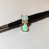 18K Gold Oval Cut  Natural Diamond Opal Elegant Cat Pendant Necklace