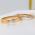 18K Rose Gold Round Natural Diamond Couple Ring