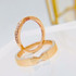 18K Rose Gold Round Natural Diamond Couple Ring