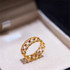 18K Gold Vintage Gemstone Diamond Ring with Natural Ruby