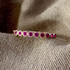 18K Gold Natural Ruby & Sapphire 0.215ct Gemstone Vintage Half Eternity Ring