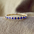 18K Gold Natural Ruby & Sapphire 0.215ct Gemstone Vintage Half Eternity Ring