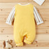 Baby Girls Cartoon Striped Printed Cute Romper
