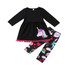 Girls Rainbow Unicorn Printed Long Sleeve T-shirt & Pants Wholesale