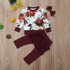 Baby Girls Floral Tops&Pants&Headband Baby Boutique Clothing Wholesale