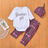 Baby Girl Letter Printed Romper Floral Pants & Hat Bulk Baby Clothes Online