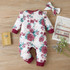 Baby Girl Floral Print Long Sleeve Romper & Headband Baby Wholesale Suppliers