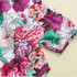 Baby Girls Floral Printed Romper & Trousers & Headband Wholesale Baby