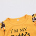 Baby Girls Leopard Letter Floral Romper & Pants & Headband Wholesale