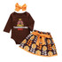 Baby Girls Letter Printed Romper & Skirt & Headband Baby Boutique Wholesale