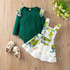 Baby Girls Floral Print Romper & Suspender Skirt Cheap Boutique Baby Clothing