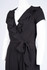 Ruffle Front Short Sleeve Surplice V-Neck Belted Jumpsuit