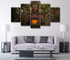Modular Posters Prints Home Decor 5 Piece Wall Art Pictures Printed Buddha Art Painting Canvas Art Oil Painting
