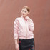 Women Zipper Long Sleeve Stand Collar Cotton-padded Bomber jackets