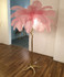 Vintage Ostrich Feather Floor Lamp
