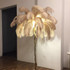 Vintage Ostrich Feather Floor Lamp