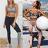 Women Sport Suit Yoga Set Gym Workout Clothes Sleeveless Fitness Crop