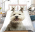 White Terrier Bedding Set