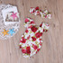 Baby & Girls Floral Clothes Jumpsuit + Headband Outfits