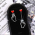 Kpop Hand Love Heart Earrings