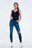 Distressed Skinny Fit Jeans in Mid Wash