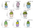 Potted Plants Enamel Pins