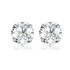 bamoer HOT SALE Basic Wedding Stud Earrings Solid Silver 925 Clear Cubic Zirconia 7mm  Women Statement Jewelry BSE166