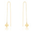 Patricia Gold Stainless Steel Clover Threaded Drop Earrings
