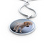 LABRADOR PUPPY LUXURY NECKLACE WITH CIRCLE CHARM
