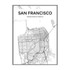 City Maps Minimalist Wall Art