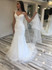 onlybridals   Lace Appliqued Beaded Mermaid Wedding Dress with Sweep Train
